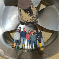 Bauwettbewerb 2024 – Besichtigung Turbine 5 vom Rheinkraftwerk Iffezheim