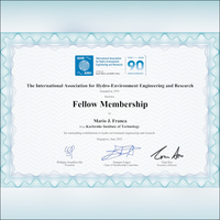 We are pleased to announce that Mario Franca has been appointed Fellow of the International Association for Hydro-Environment Engineering and Research (IAHR, https://www.iahr.org/) by the IAHR Council. The IAHR Fellow Membership aims to recognize members 